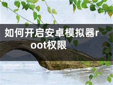 如何开启安卓模拟器root权限