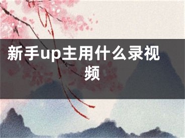 新手up主用什么录视频