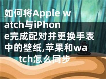 如何将Apple watch与iPhone完成配对并更换手表中的壁纸,苹果和watch怎么同步