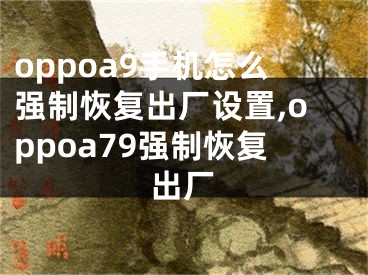 oppoa9手机怎么强制恢复出厂设置,oppoa79强制恢复出厂