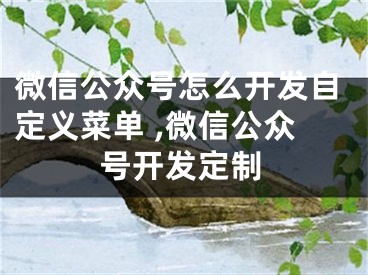 微信公众号怎么开发自定义菜单 ,微信公众号开发定制