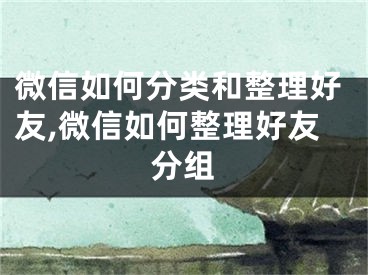 微信如何分类和整理好友,微信如何整理好友分组