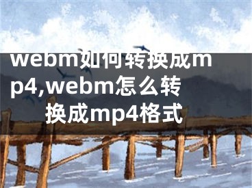 webm如何转换成mp4,webm怎么转换成mp4格式