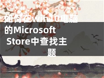 如何在win10电脑的Microsoft Store中查找主题