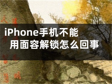 iPhone手机不能用面容解锁怎么回事