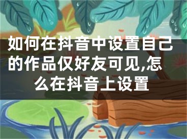 如何在抖音中设置自己的作品仅好友可见,怎么在抖音上设置