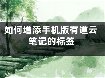 如何增添手机版有道云笔记的标签