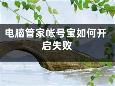 电脑管家帐号宝如何开启失败