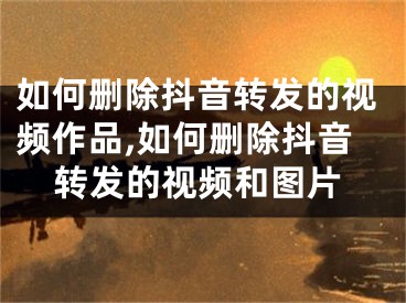如何删除抖音转发的视频作品,如何删除抖音转发的视频和图片