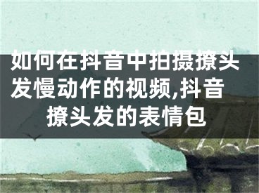 如何在抖音中拍摄撩头发慢动作的视频,抖音撩头发的表情包
