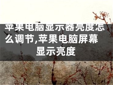 苹果电脑显示器亮度怎么调节,苹果电脑屏幕显示亮度