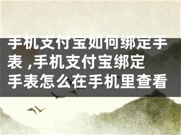 手机支付宝如何绑定手表 ,手机支付宝绑定手表怎么在手机里查看