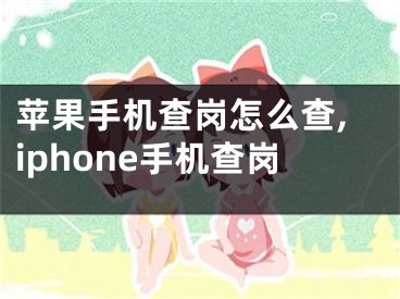 苹果手机查岗怎么查,iphone手机查岗