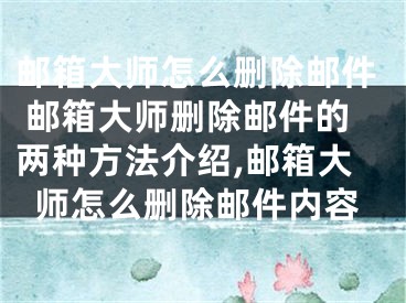 邮箱大师怎么删除邮件 邮箱大师删除邮件的两种方法介绍,邮箱大师怎么删除邮件内容