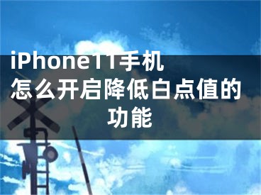 iPhone11手机怎么开启降低白点值的功能