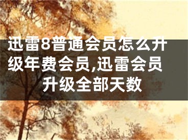 迅雷8普通会员怎么升级年费会员,迅雷会员升级全部天数