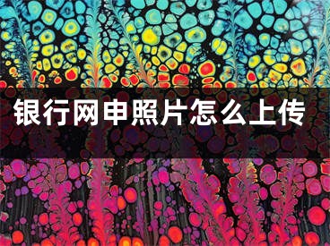 银行网申照片怎么上传