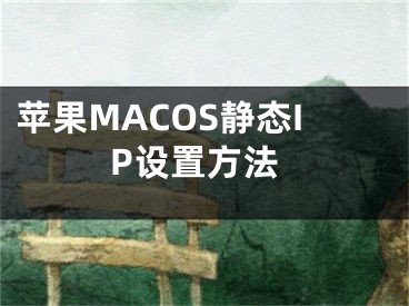 苹果MACOS静态IP设置方法