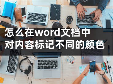 怎么在word文档中对内容标记不同的颜色