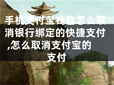 手机支付宝钱包怎么取消银行绑定的快捷支付 ,怎么取消支付宝的支付
