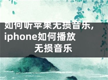 如何听苹果无损音乐,iphone如何播放无损音乐