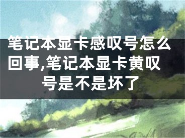 笔记本显卡感叹号怎么回事,笔记本显卡黄叹号是不是坏了