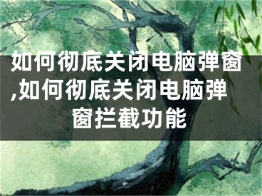 如何彻底关闭电脑弹窗,如何彻底关闭电脑弹窗拦截功能