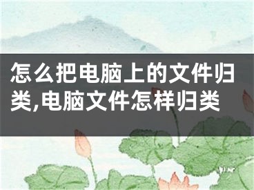 怎么把电脑上的文件归类,电脑文件怎样归类