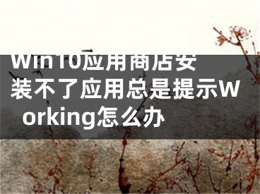 Win10应用商店安装不了应用总是提示Working怎么办