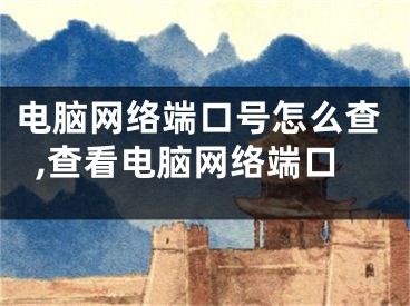 电脑网络端口号怎么查,查看电脑网络端口