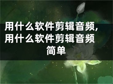 用什么软件剪辑音频,用什么软件剪辑音频 简单