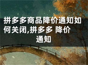 拼多多商品降价通知如何关闭,拼多多 降价通知