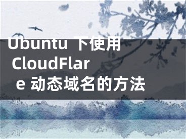 Ubuntu 下使用 CloudFlare 动态域名的方法