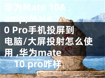 华为Mate 10&amp;Mate 10 Pro手机投屏到电脑/大屏投射怎么使用 ,华为mate 10 pro咋样