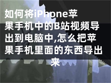 如何将iPhone苹果手机中的B站视频导出到电脑中,怎么把苹果手机里面的东西导出来