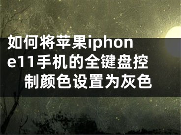 如何将苹果iphone11手机的全键盘控制颜色设置为灰色