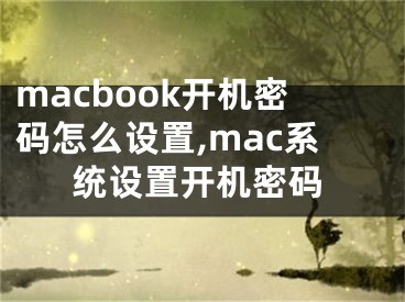 macbook开机密码怎么设置,mac系统设置开机密码