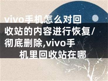 vivo手机怎么对回收站的内容进行恢复/彻底删除,vivo手机里回收站在哪