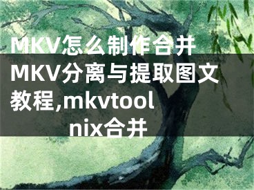 MKV怎么制作合并 MKV分离与提取图文教程,mkvtoolnix合并