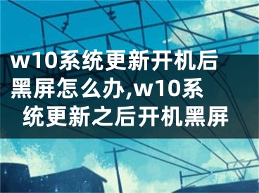 w10系统更新开机后黑屏怎么办,w10系统更新之后开机黑屏