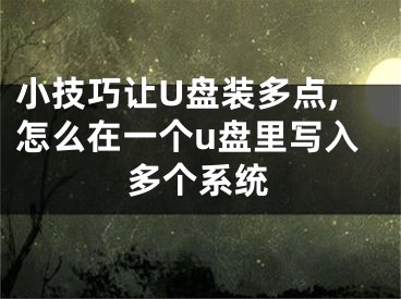 小技巧让U盘装多点,怎么在一个u盘里写入多个系统
