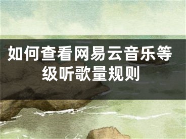 如何查看网易云音乐等级听歌量规则