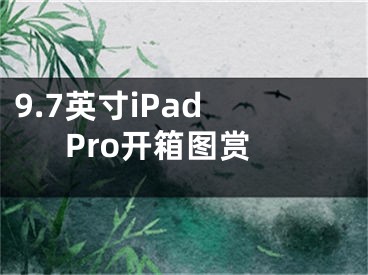 9.7英寸iPad Pro开箱图赏