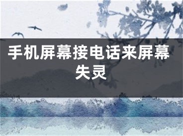 手机屏幕接电话来屏幕失灵