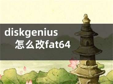 diskgenius怎么改fat64