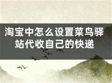 淘宝中怎么设置菜鸟驿站代收自己的快递