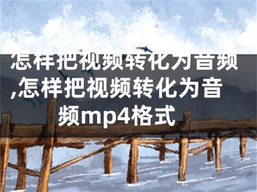 怎样把视频转化为音频,怎样把视频转化为音频mp4格式