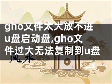 gho文件太大放不进u盘启动盘,gho文件过大无法复制到u盘