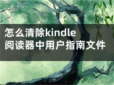 怎么清除kindle阅读器中用户指南文件