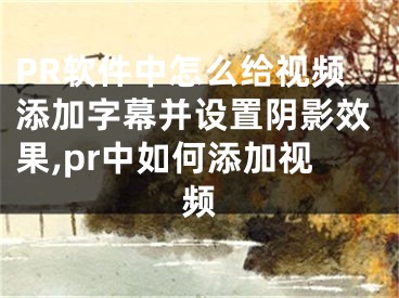 PR软件中怎么给视频添加字幕并设置阴影效果,pr中如何添加视频